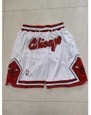 Chicago Bulls White Just Don Shorts