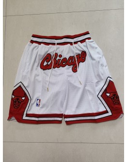 Chicago Bulls White Just Don Shorts