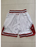 Chicago Bulls White Just Don Shorts