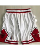 Chicago Bulls White Just Don Shorts