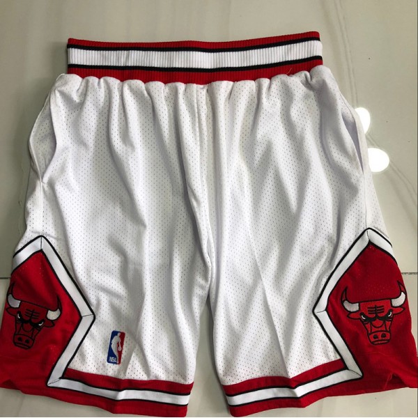 Chicago Bulls White Just Don Shorts