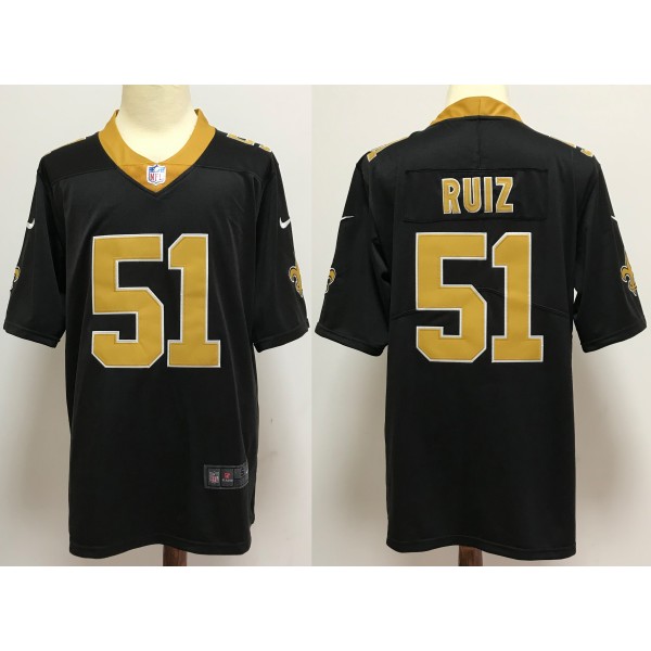 Cesar Ruiz #51 New Orleans Saints Jersey