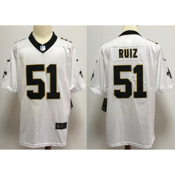 Cesar Ruiz #51 New Orleans Saints Jersey