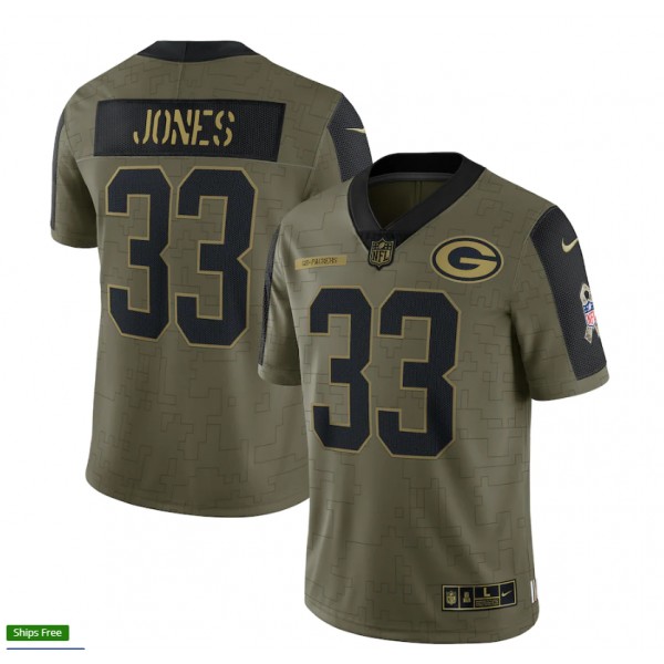 Aaron Jones #33 Green Bay Packers Jersey