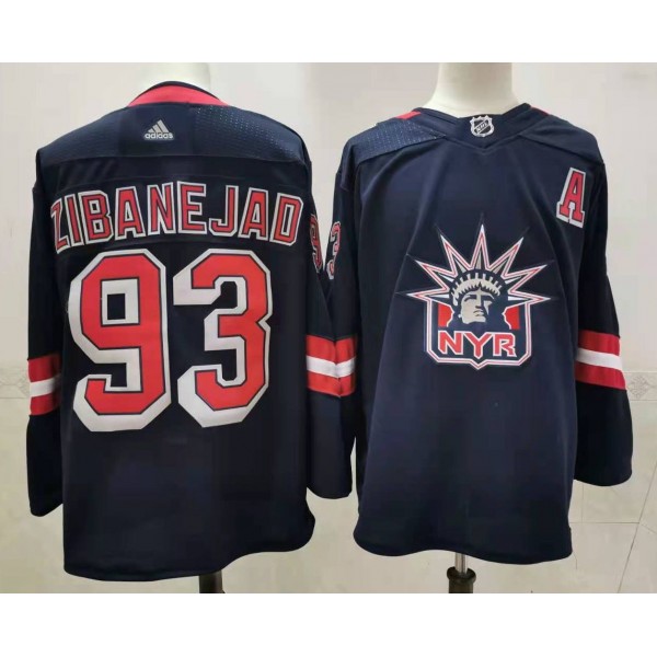 Mika Zibanejad #93 New York Rangers Jersey