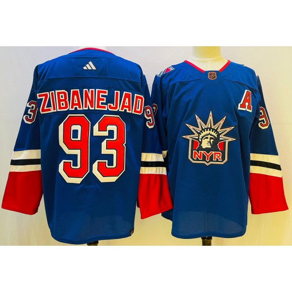 Mika Zibanejad #93 New York Rangers Jersey