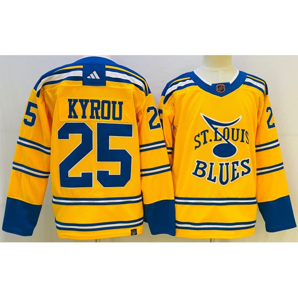 Jordan Kyrou #25 St. Louis Blues Jersey