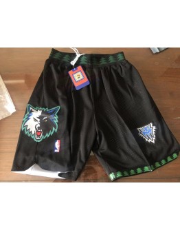 Minnesota Timberwolves Black Shorts