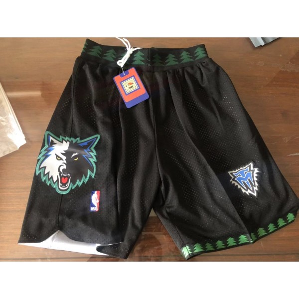 Minnesota Timberwolves Black Shorts