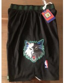 Minnesota Timberwolves Black Shorts