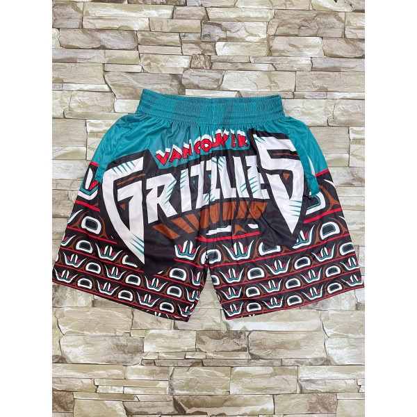 Vancouver Grizzlies Teal Shorts