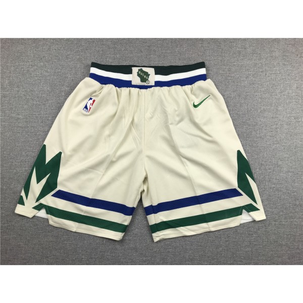 Milwaukee Bucks White Shorts