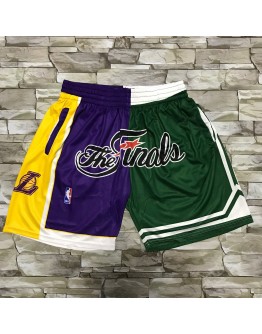 Los Angeles Lakers Green & Purple Shorts