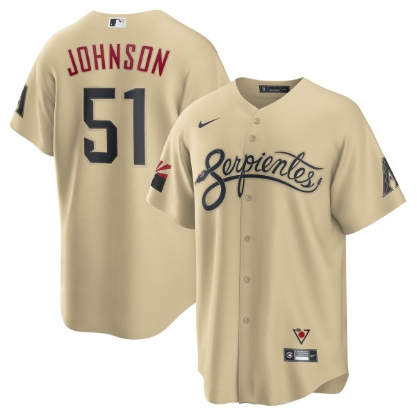 Randy Johnson Arizona Diamondbacks Nike City Connect Replica Player Jersey - Sand