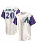 Luis Gonzalez Arizona Diamondbacks Nike Alternate Cooperstown Collection Player Jersey - Cream/Purple