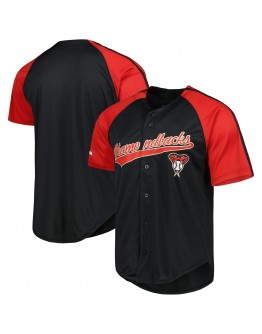 Arizona Diamondbacks Stitches Team Button-Down Raglan Replica Jersey - Red