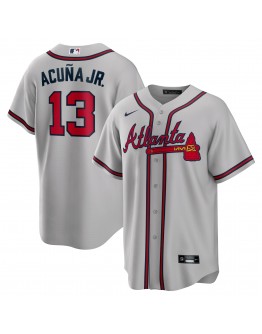 Ronald Acuna Jr. Atlanta Braves Nike Road Replica Player Name Jersey - Gray