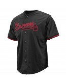 Atlanta Braves Big & Tall Pop Fashion Jersey - Black/Red