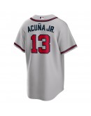 Ronald Acuna Jr. Atlanta Braves Nike Road Replica Player Name Jersey - Gray