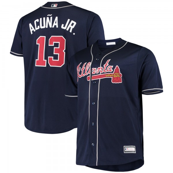 Ronald Acuna Jr. Atlanta Braves Big & Tall Replica Player Alternate Jersey - Navy