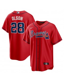 Matt Olson Atlanta Braves Nike Alternate Replica Player Jersey - Red