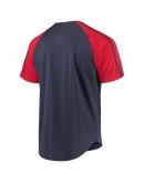 Boston Red Sox Stitches Button-Down Raglan Replica Jersey - Navy