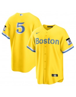 Enrique Hernandez Boston Red Sox Nike City Connect Replica Player Jersey - Gold/Light Blue