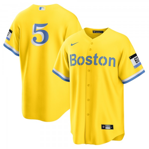 Enrique Hernandez Boston Red Sox Nike City Connect Replica Player Jersey - Gold/Light Blue