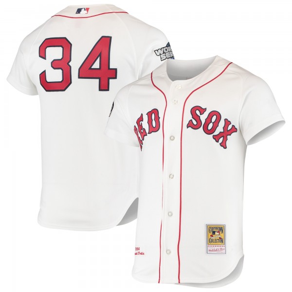 David Ortiz Boston Red Sox Mitchell & Ness 2004 Cooperstown Collection Home Authentic Jersey - White