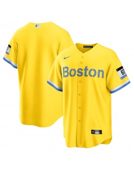 Boston Red Sox Nike City Connect Replica Jersey - Gold/Light Blue