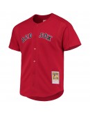 David Ortiz Boston Red Sox Mitchell & Ness Cooperstown Collection Mesh Batting Practice Jersey - Red