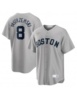 Carl Yastrzemski Boston Red Sox Nike Road Cooperstown Collection Player Jersey - Gray