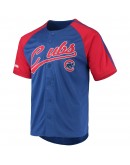 Chicago Cubs Stitches Button-Down Raglan Replica Jersey - Royal