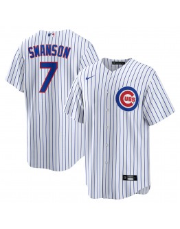 Dansby Swanson Chicago Cubs Nike Home Replica Player Jersey - White/Royal