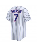 Dansby Swanson Chicago Cubs Nike Home Replica Player Jersey - White/Royal