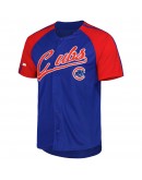 Chicago Cubs Stitches Button-Down Raglan Fashion Jersey - Royal