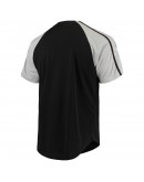 Chicago White Sox Stitches Button-Down Raglan Replica Jersey - Black