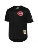 Ken Griffey Jr. Cincinnati Reds Mitchell & Ness Big & Tall Cooperstown Collection Batting Practice Replica Jersey - Black