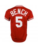 Johnny Bench Cincinnati Reds Mitchell & Ness Cooperstown Collection Big & Tall Mesh Batting Practice Jersey - Red