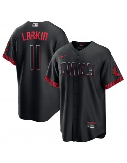 Barry Larkin Cincinnati Reds Nike 2023 City Connect Replica Player Jersey - Black