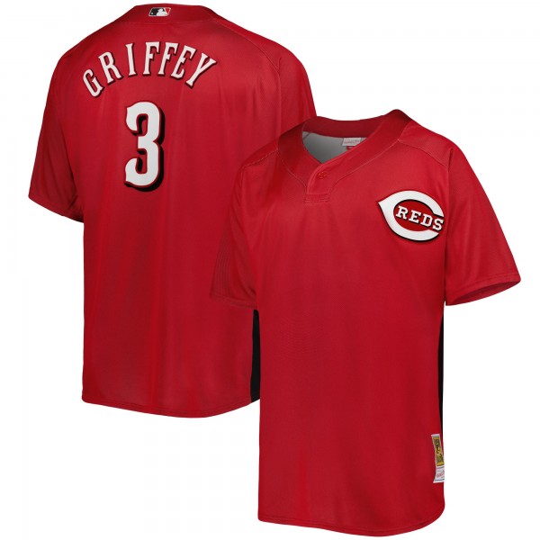 Ken Griffey Jr. Cincinnati Reds Mitchell & Ness Cooperstown Collection Mesh Batting Practice Jersey - Red