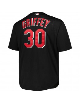 Ken Griffey Jr. Cincinnati Reds Mitchell & Ness Big & Tall Cooperstown Collection Batting Practice Replica Jersey - Black