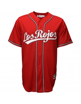 Cincinnati Reds Majestic Alternate Los Rojos Cool Base Jersey - Scarlet