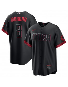 Joe Morgan Cincinnati Reds Nike 2023 City Connect Replica Player Jersey - Black