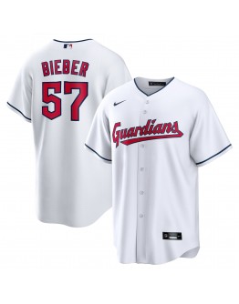 Shane Bieber Cleveland Guardians Nike Replica Player Jersey - White