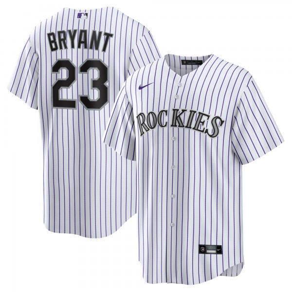 Kris Bryant Colorado Rockies Nike Replica Player Jersey - White/Purple