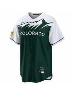 Ryan McMahon Colorado Rockies Nike City Connect Replica Player Jersey - White/Forest Green