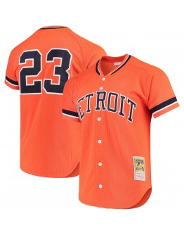 Kirk Gibson Detroit Tigers Mitchell & Ness Fashion Cooperstown Collection Mesh Batting Practice Jersey - Orange