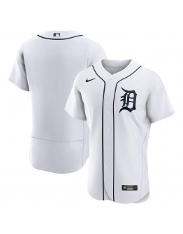 Detroit Tigers Nike Home Logo Authentic Team Jersey - White