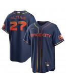 Jose Altuve Houston Astros Nike 2022 City Connect Replica Player Jersey - Navy